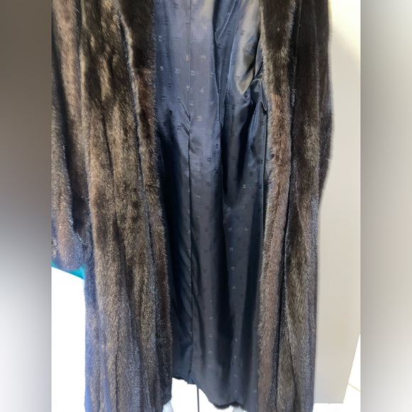 SALE big HIT BUYVtg mahogany brown full length mink coat  black lining w shaw - Picture 16 of 16